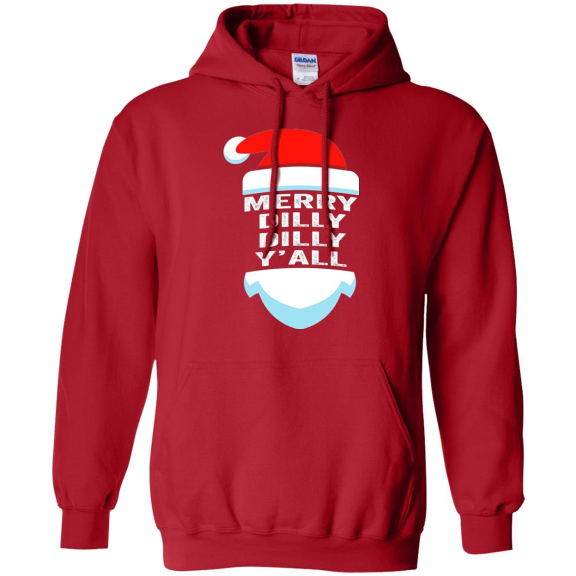 Christmas T-shirt Dilly Dilly Yall Santa Hat Christmas T-shirt Red