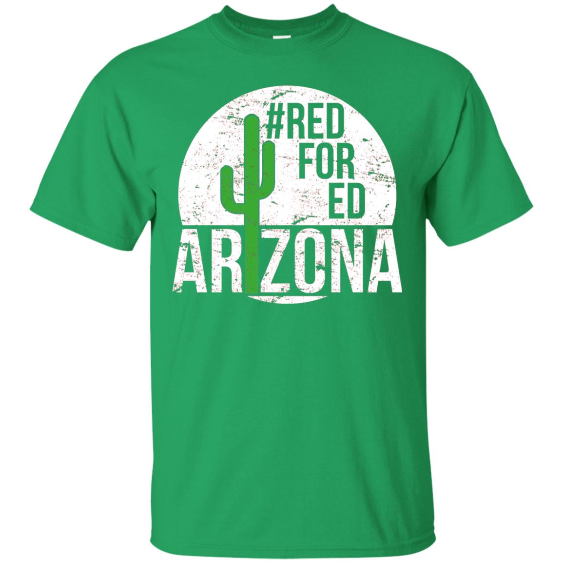 Vintage Red For Ed Arizona Teacher Protest T-shirt Irish Green
