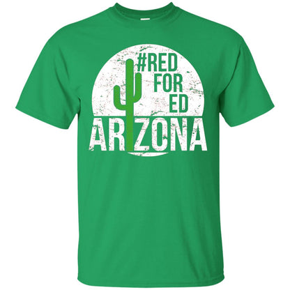 Vintage Red For Ed Arizona Teacher Protest T-shirt Irish Green