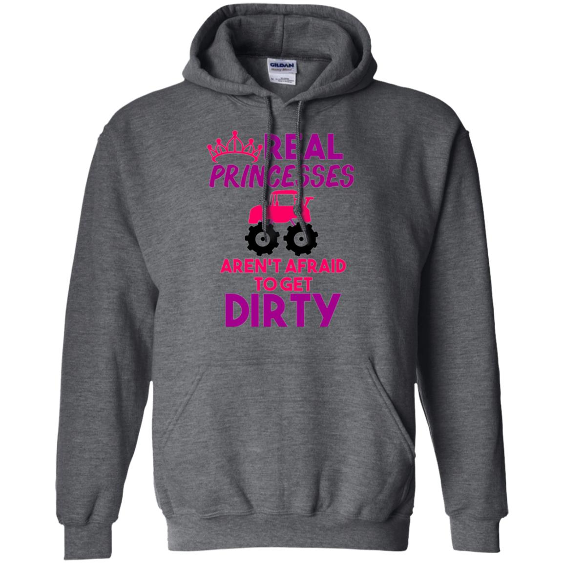 Monster Truck Girl T-shirt Real Princesses Get Dirty Dark Heather