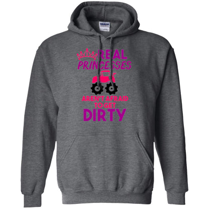 Monster Truck Girl T-shirt Real Princesses Get Dirty Dark Heather
