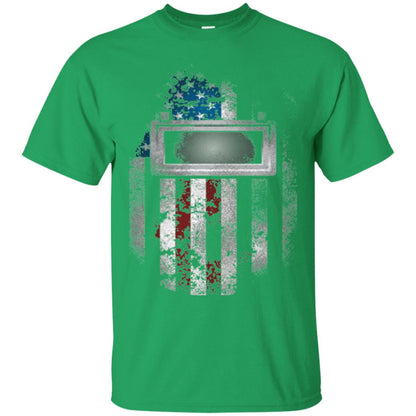 Welder Gift Shirt American Welding Hood Gift T-shirt Irish Green