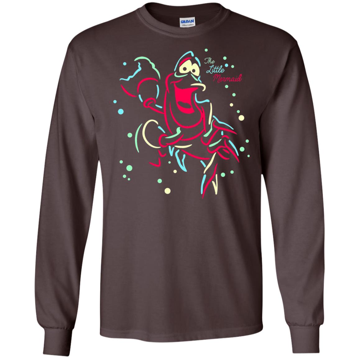 Disney Little Mermaid Neon Sebastian Graphic T-shirt Dark Chocolate