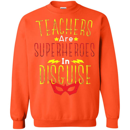 Teacher Super Hero In Disguise T-shirt Teacher Orange