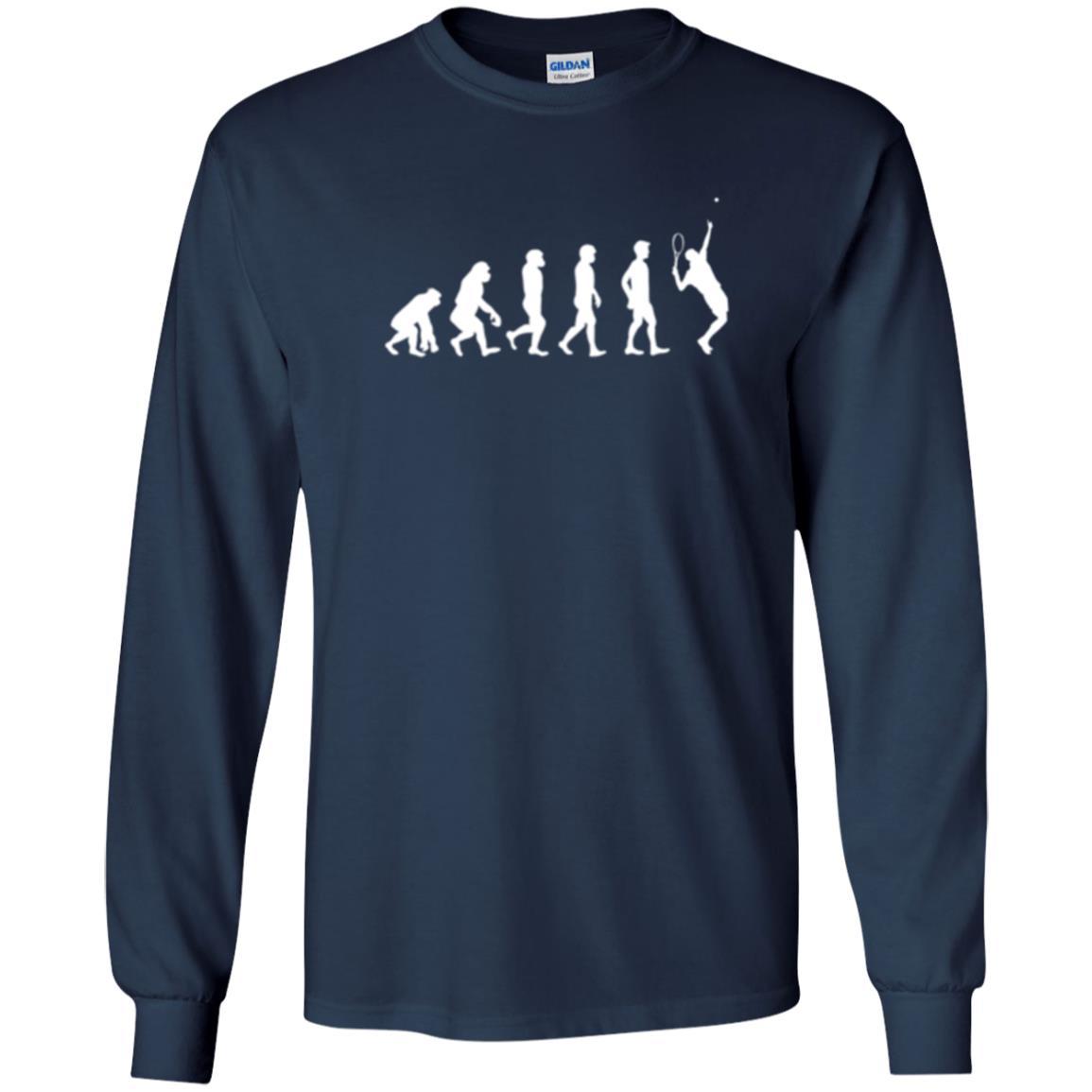 Evolution Of Tennis Player T-shirt Navy