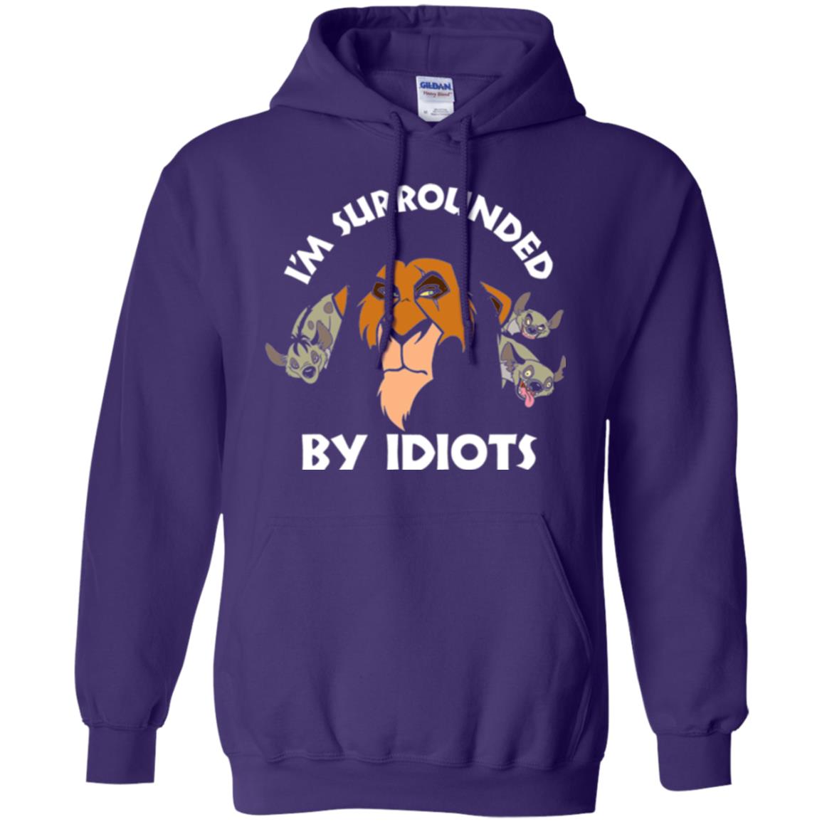 Disney Lion King T-shirt Scar Surrounded By Idiots Purple