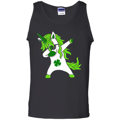 Dabbing Unicorn St Patricks Day Lepricorn T-shirt Black