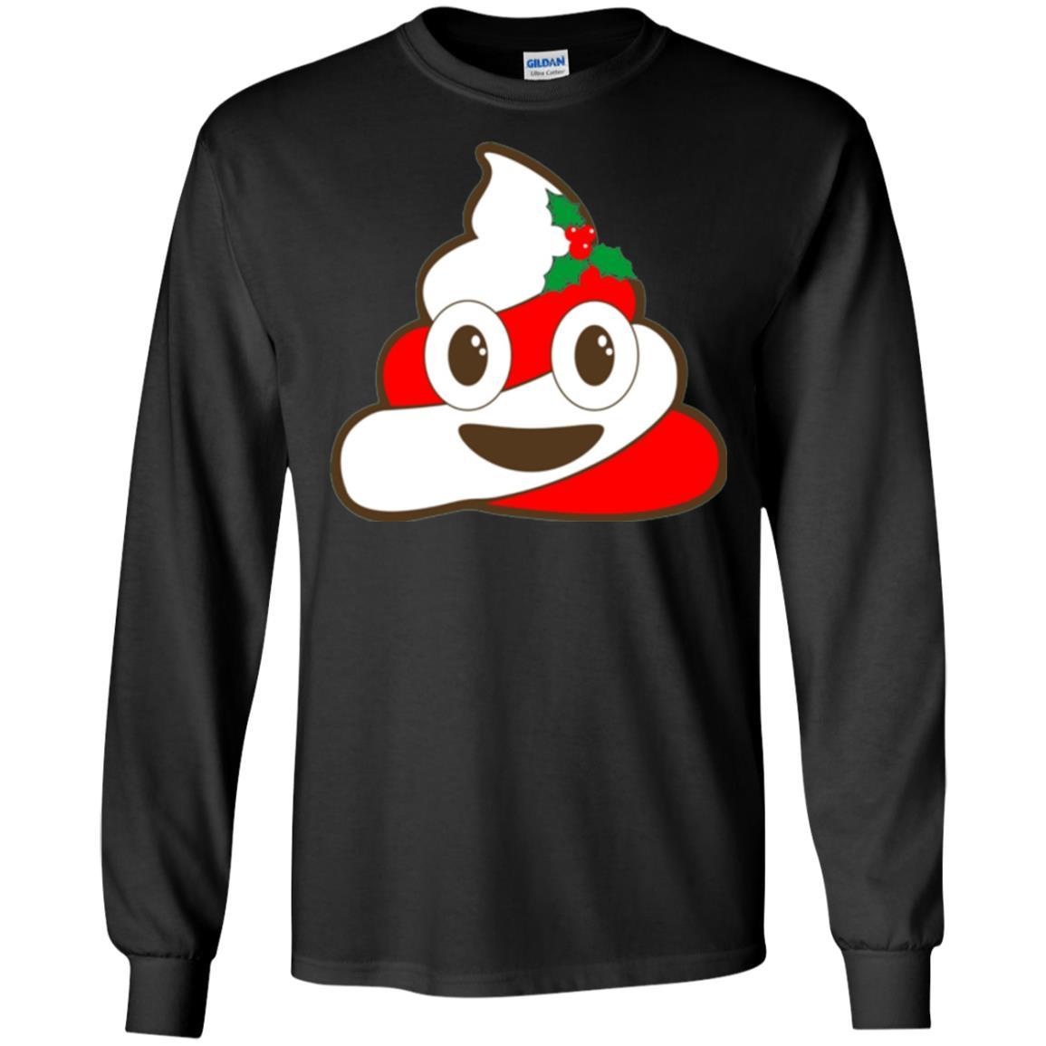 Funny Christmas T-shirt Poop Emojis Christmas Black