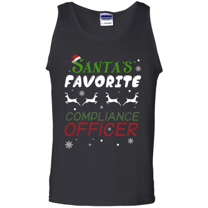 Santa's Favorite Compliance Officer X-mas Shirt Black