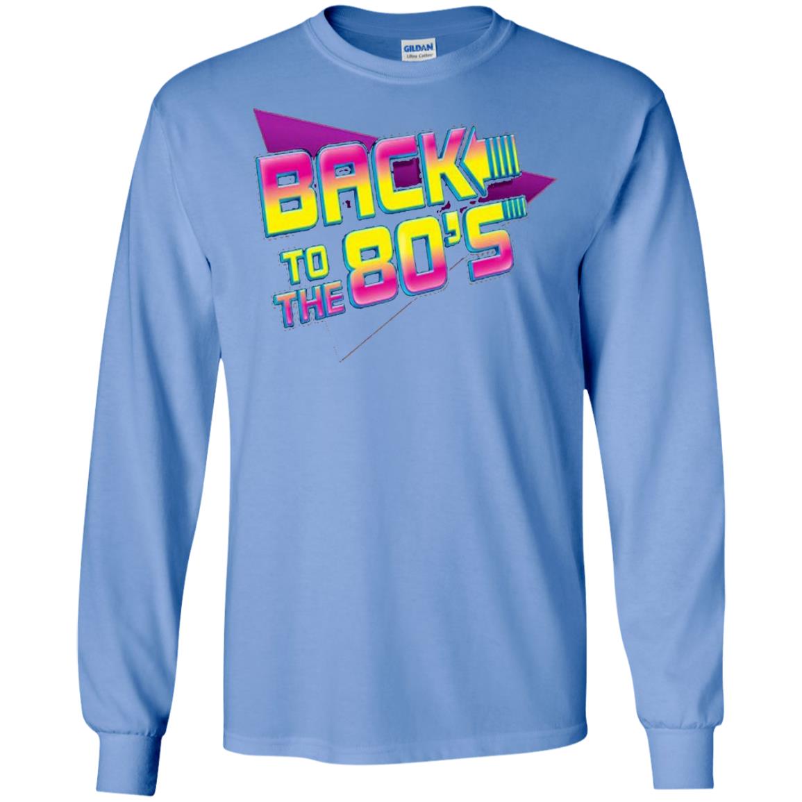 Back To The 80s Graphic Retro Novelty T-shirt Carolina Blue