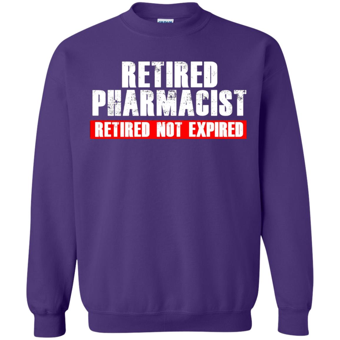 Funny Retired Pharmacist T-shirt Retired Not Expired Purple