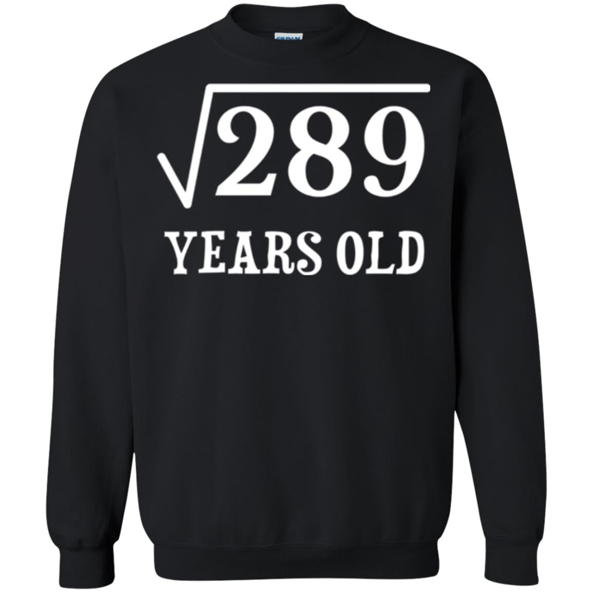 Brithday T-shirt Square Root Of 289 Black