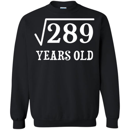 Brithday T-shirt Square Root Of 289 Black