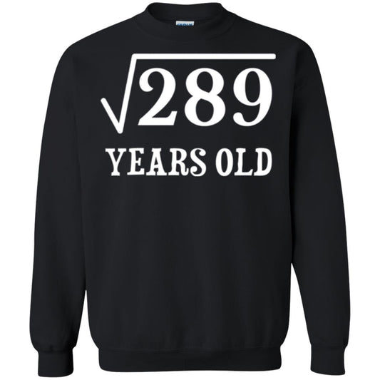 Brithday T-shirt Square Root Of 289 Black