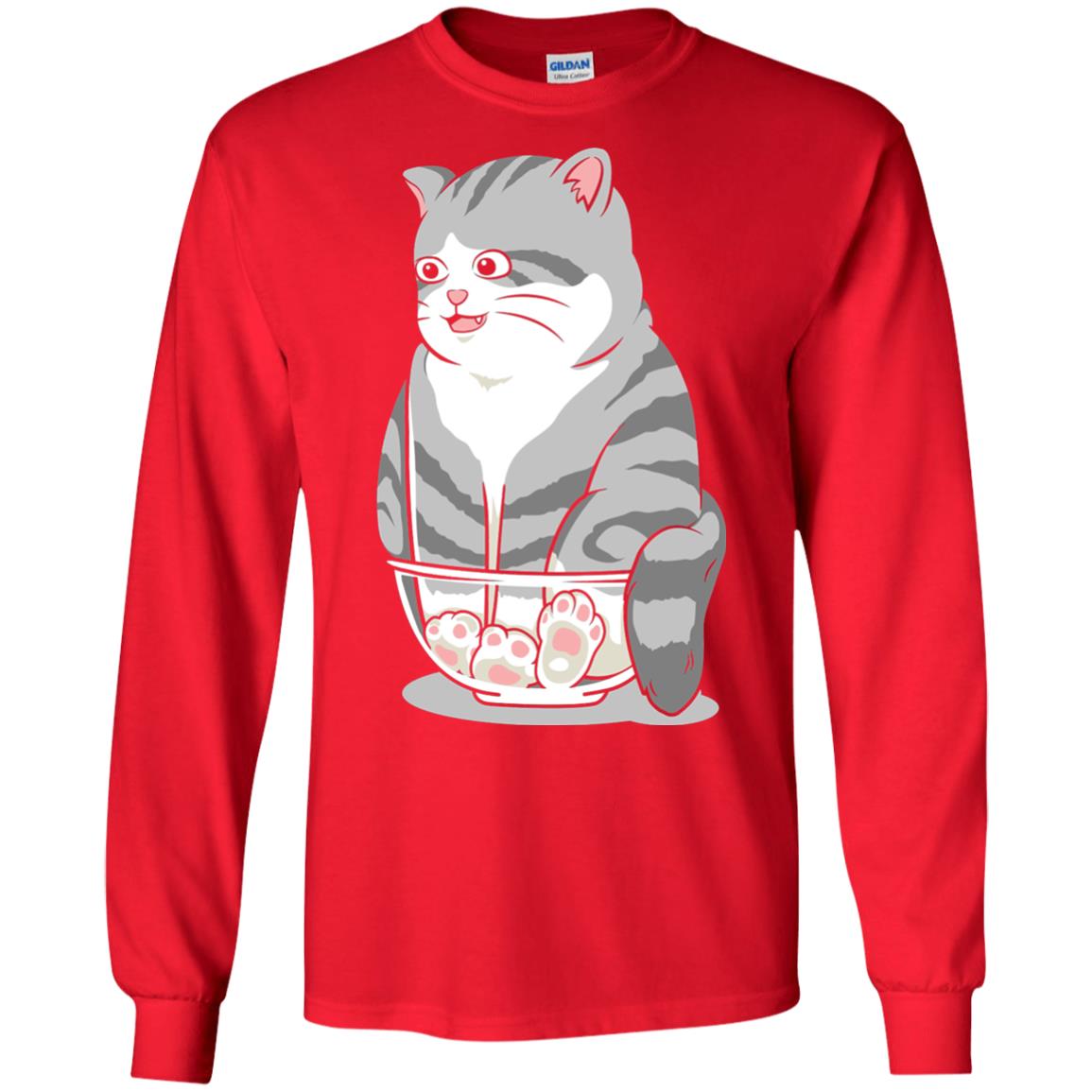 Cat Smile Cat Lover T-shirt Red
