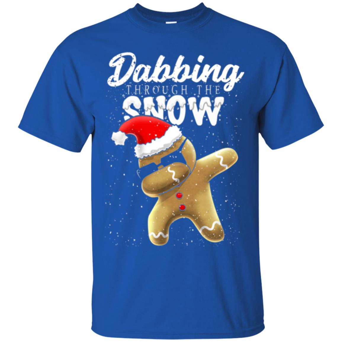 Dabbing Gingerbread T-shirt Dabbing Through The Snow Royal
