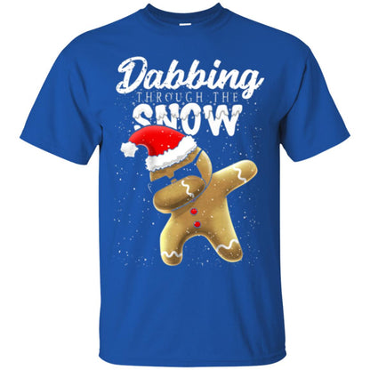 Dabbing Gingerbread T-shirt Dabbing Through The Snow Royal