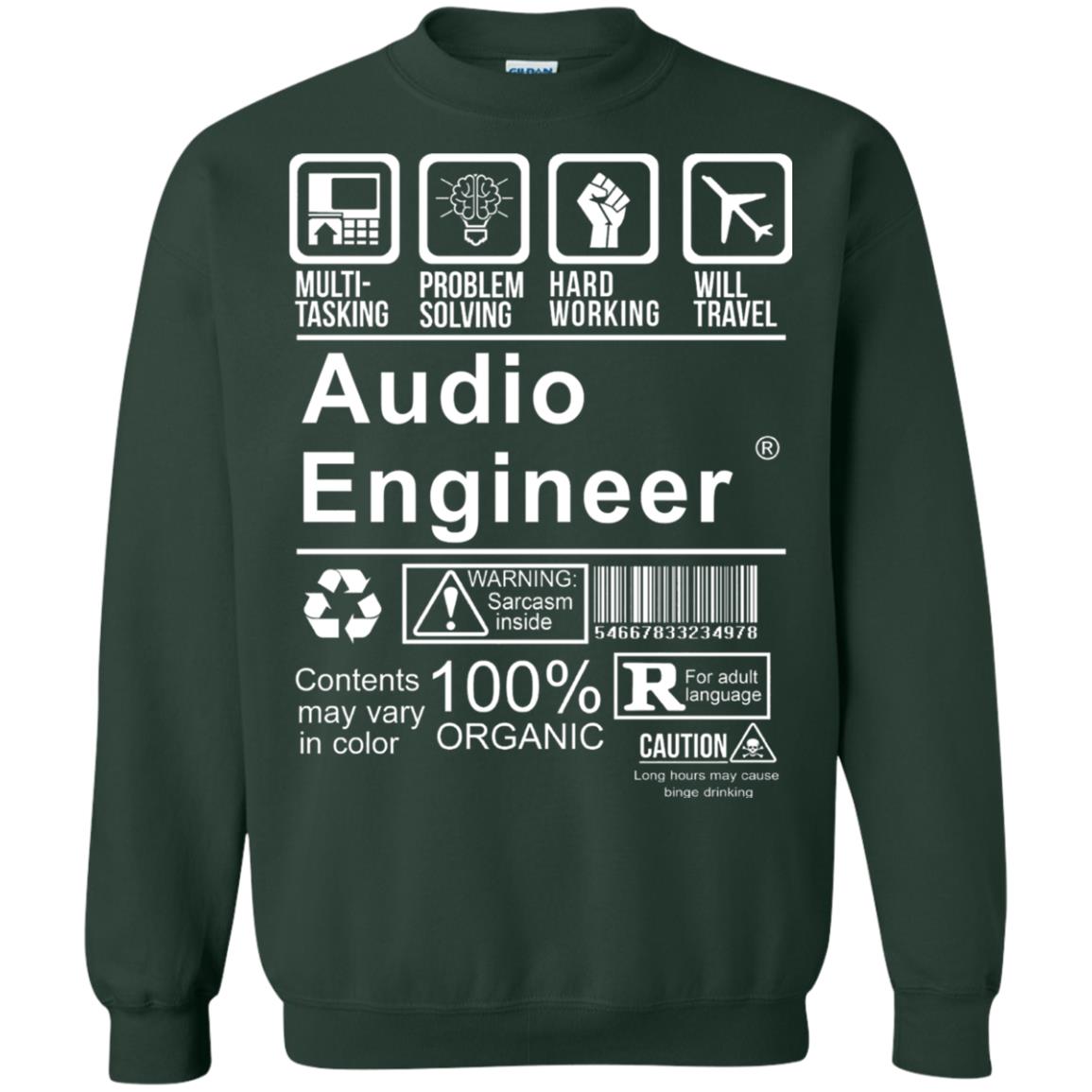 Audio Engineer Shirt Multi Tasking Problem Solving Forest Green