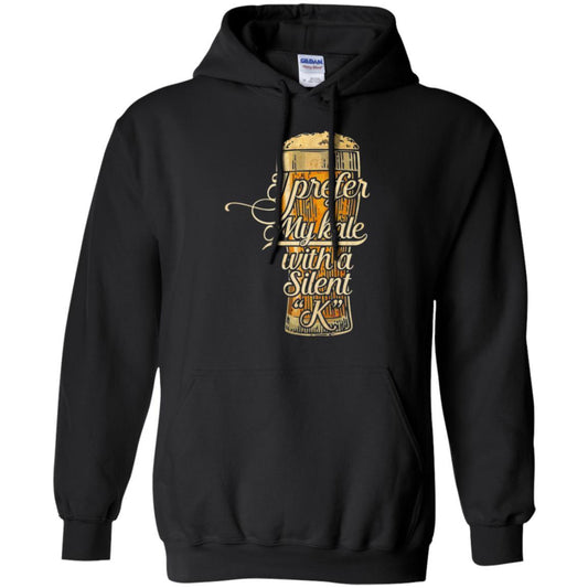 Beer Lover T-shirt I Prefer My Kale With A Silent K Black