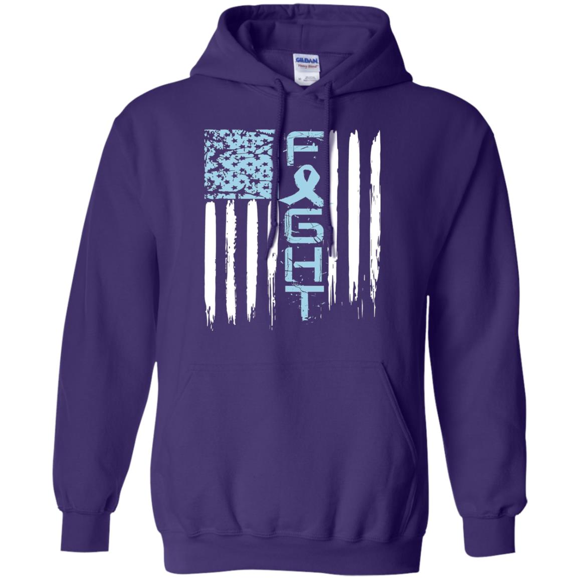 Fight Hope Prostate Cancer Awareness Cancer T-shirt Purple