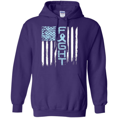 Fight Hope Prostate Cancer Awareness Cancer T-shirt Purple