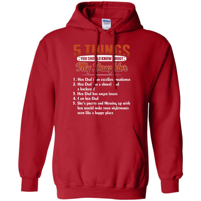 5 Things You Should Know About My Daughter Parents Shirt Red