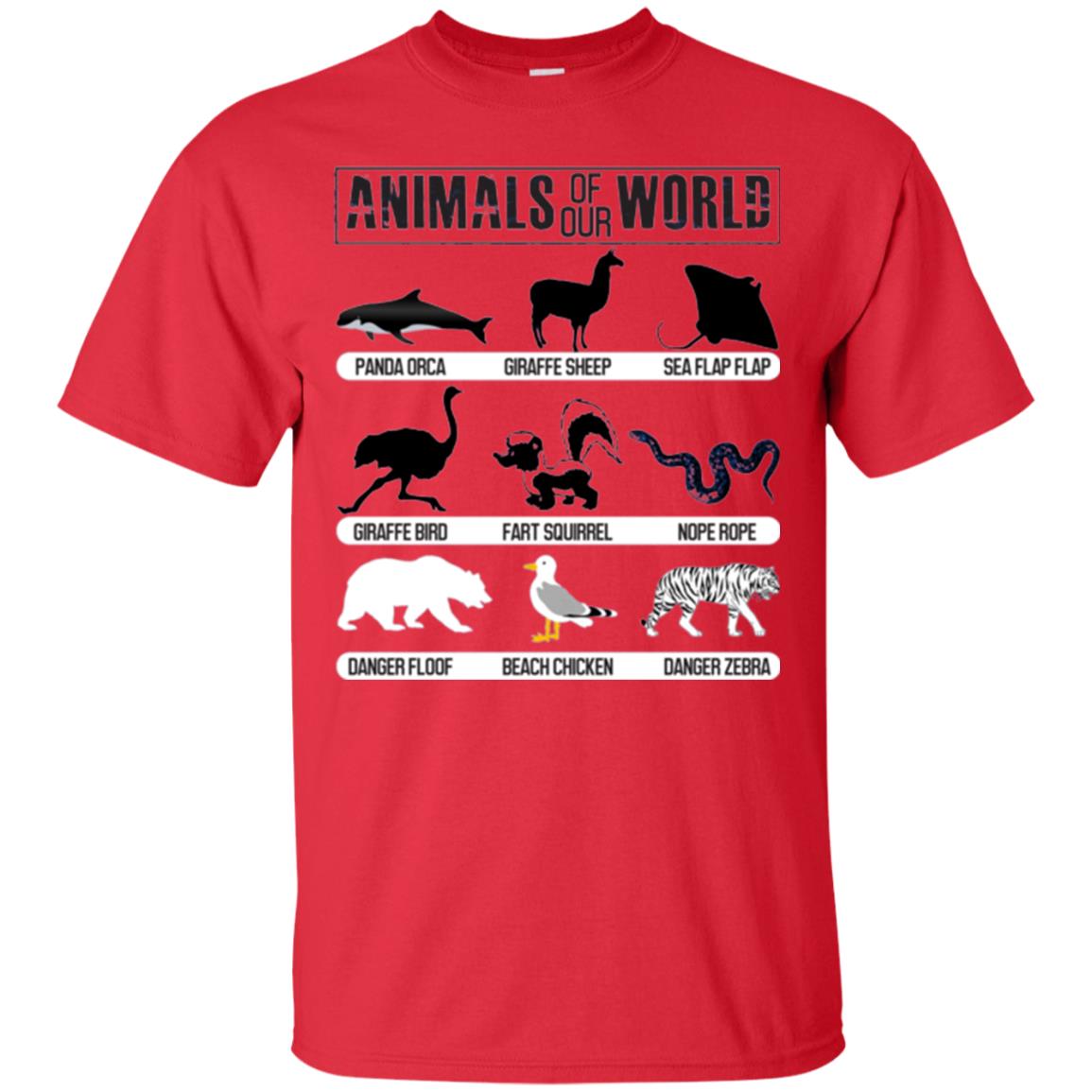Save Animals Of Our World T-shirt Red