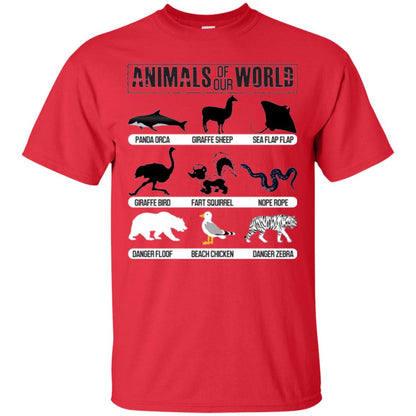 Save Animals Of Our World T-shirt Red