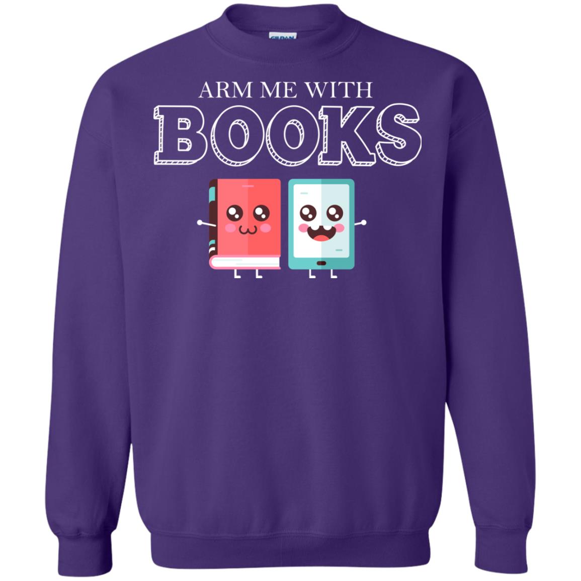 Arm Me With Books Gun Control T-shirt Purple
