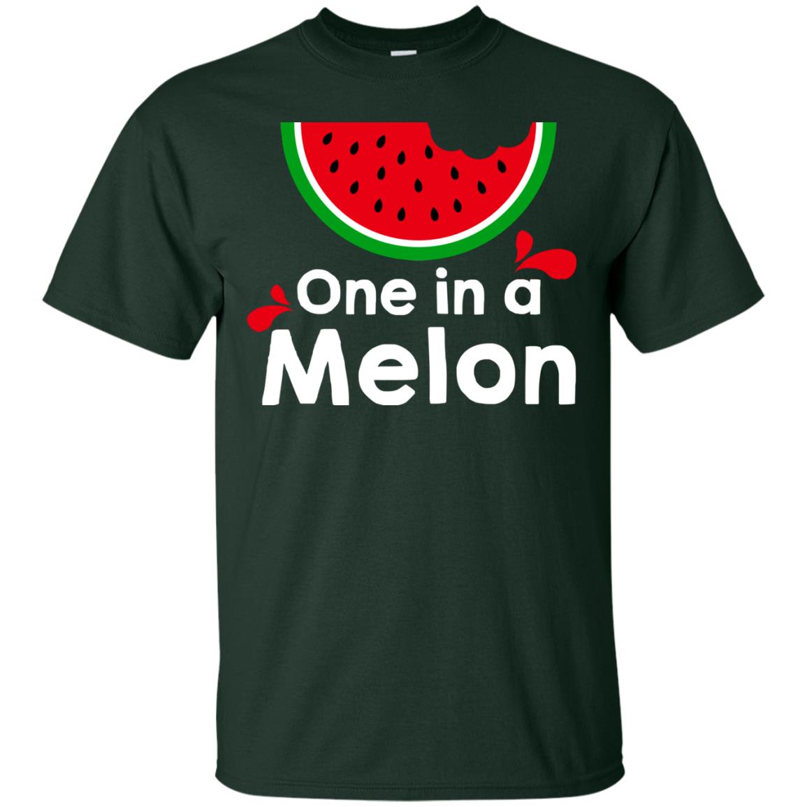 One In A Melon Watermelon Funny Fruit Pun Shirt Forest