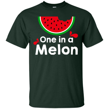 One In A Melon Watermelon Funny Fruit Pun Shirt Forest