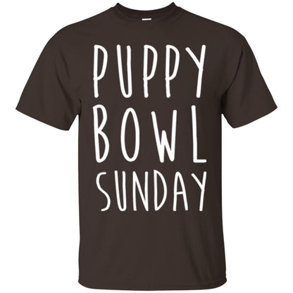 Football Dog Lover T-shirt Puppy Bowl Sunday T-shirt Dark Chocolate