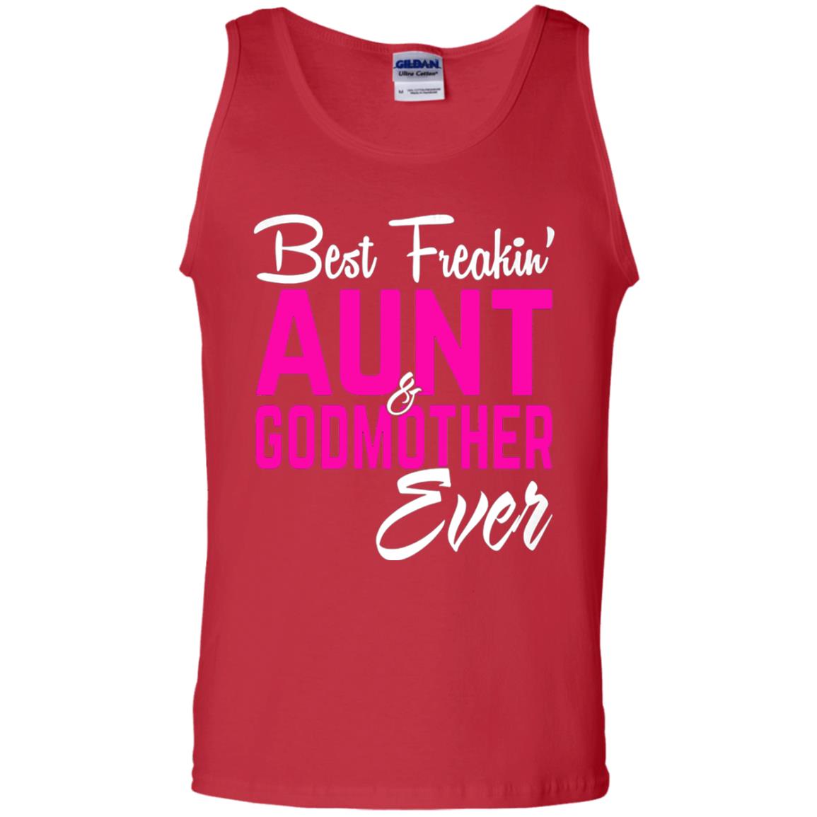 Best Freakin Aunt And Godmother Ever Family T-shirt Red