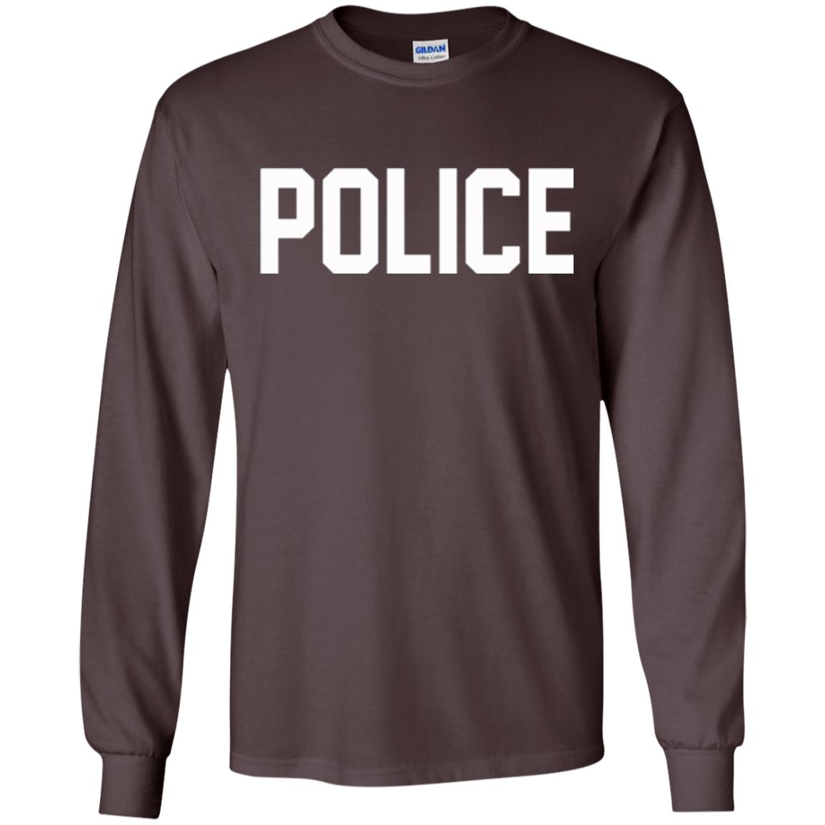 Police Halloween T-shirt Dark Chocolate