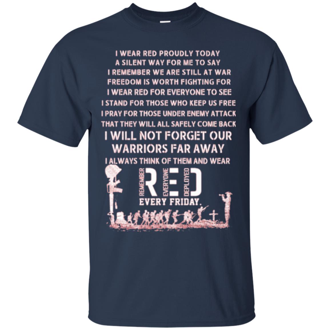 Red Friday Military T-shirt Wear Red Friday Navy