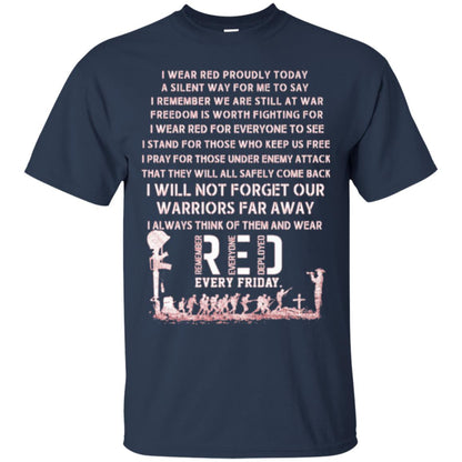 Red Friday Military T-shirt Wear Red Friday Navy
