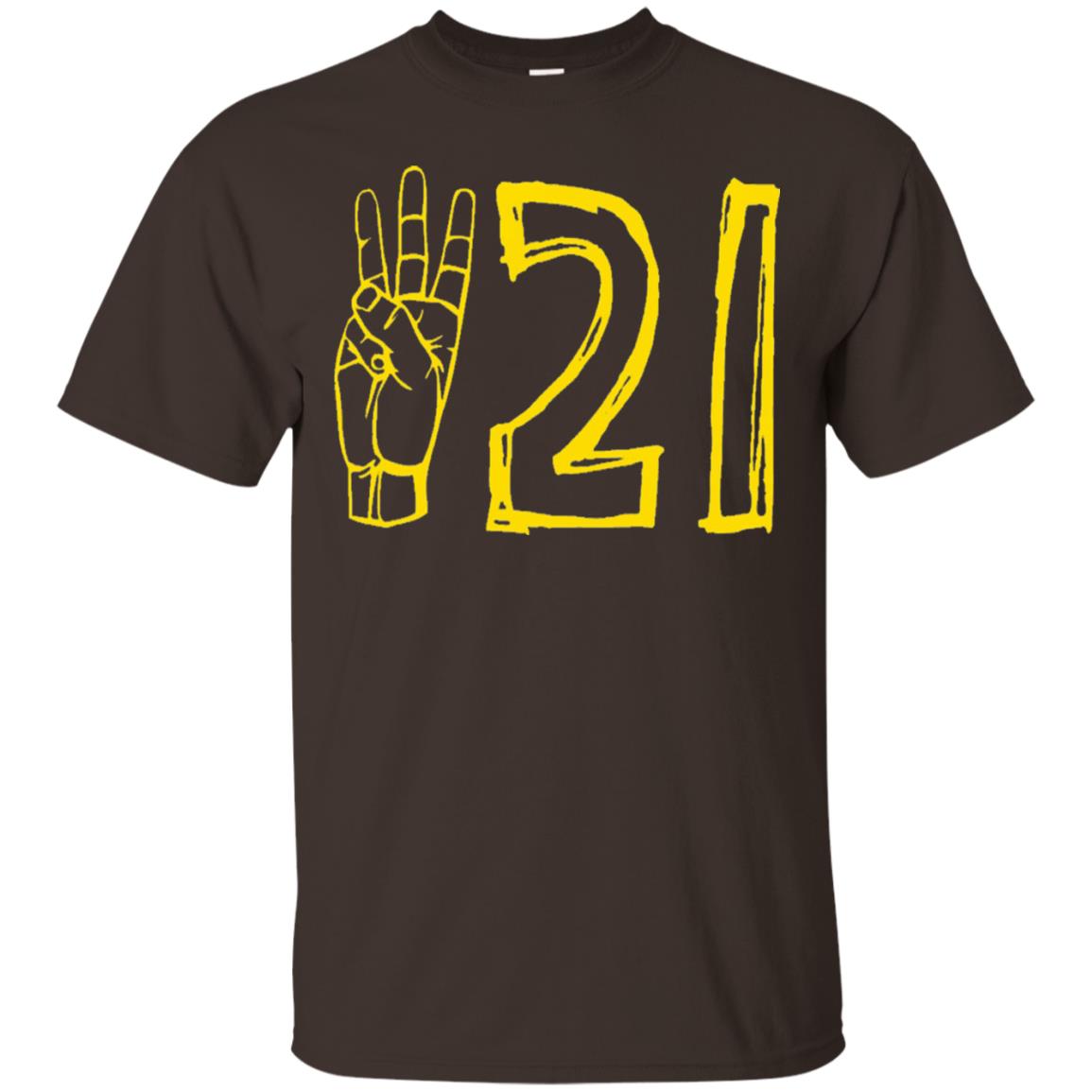 World Down Syndrome Day March 21 T-shirt Dark Chocolate