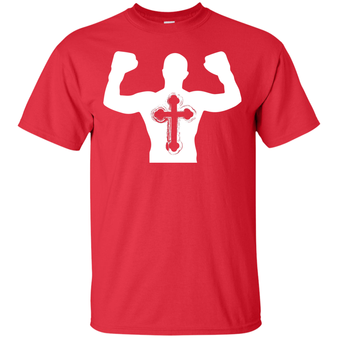 Christian Gym Exercise Workout T-shirt Red