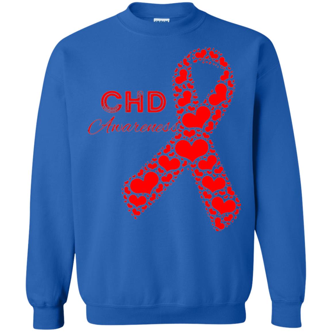 Chd Congenital Heart Defect Awareness T-shirt National Wear Red Royal