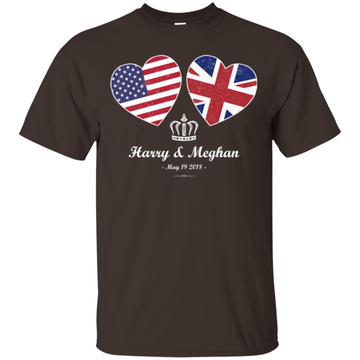 Harry And Meghan British American Royal Wedding Shirt Dark Chocolate