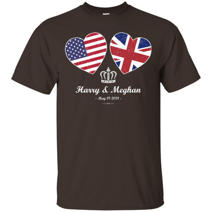 Harry And Meghan British American Royal Wedding Shirt Dark Chocolate