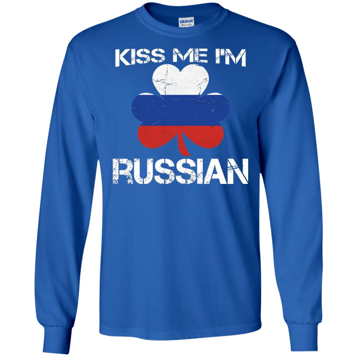Kiss Me Russian Distressed St. Patrick_s Day 2018 T-shirt Royal