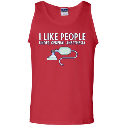 I Like People Under General Anesthesia Funny Saying Shirt Red