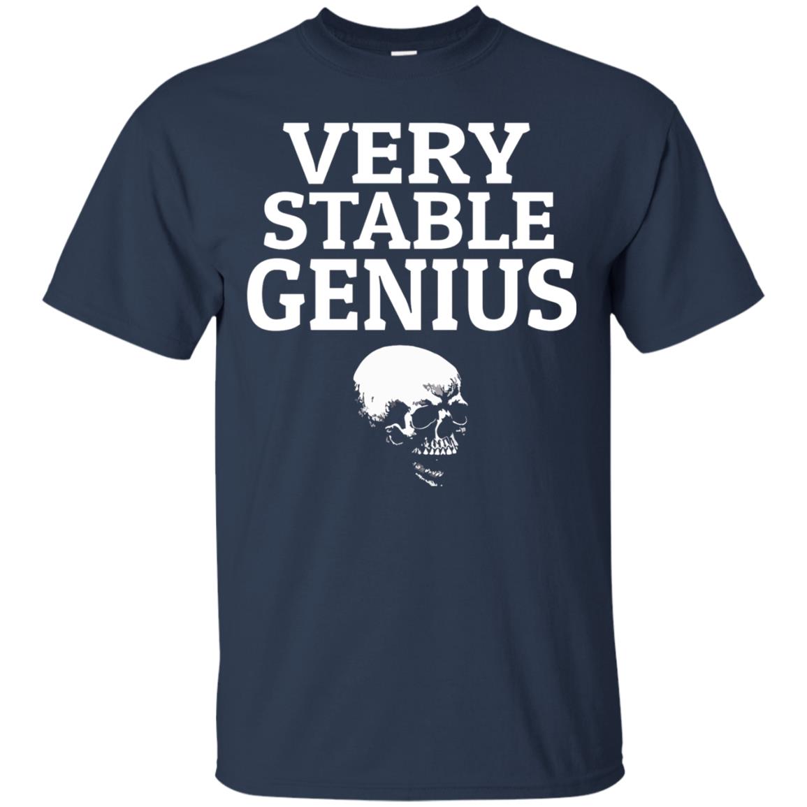 Very Stable Genius Funny T-shirt Navy