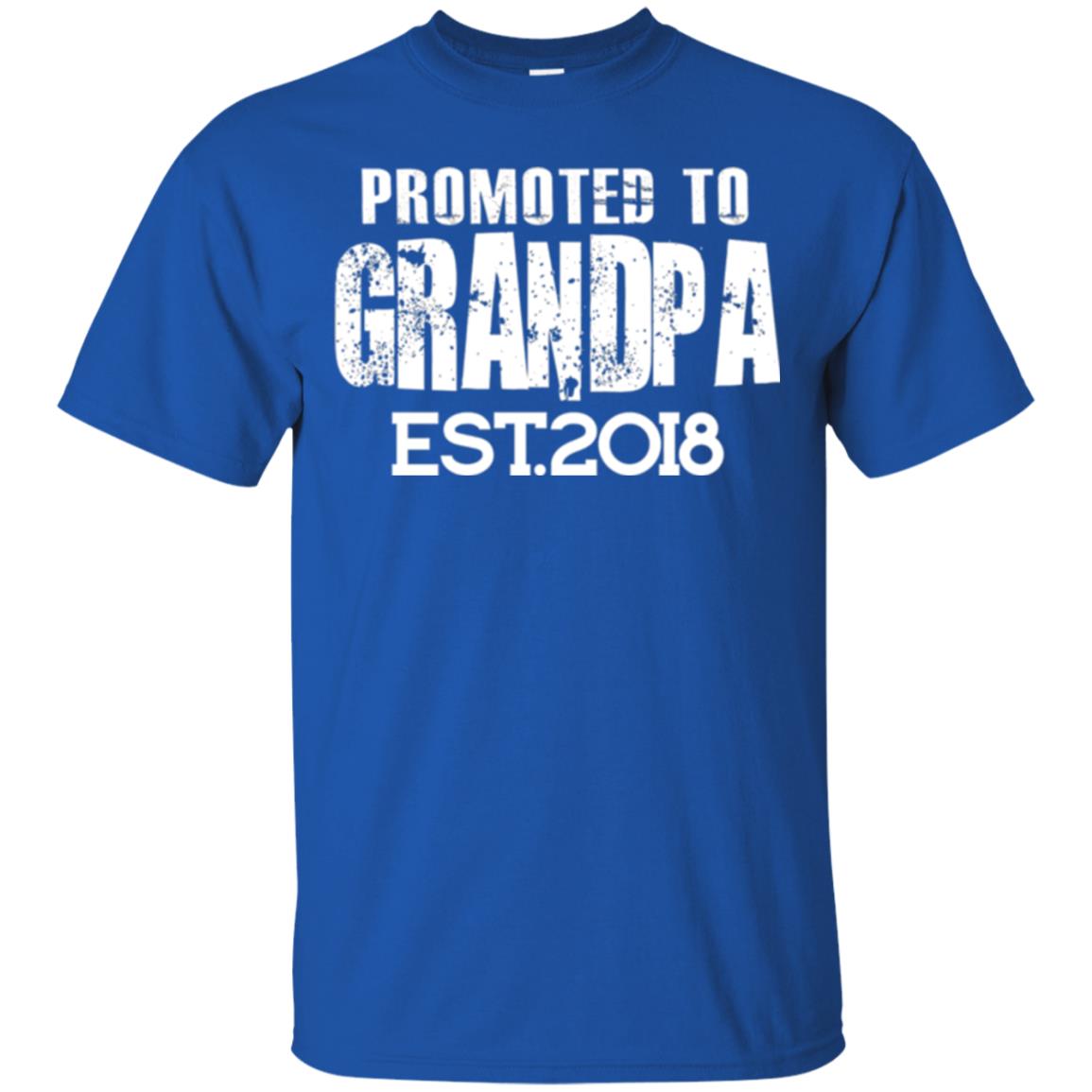 Papa T-shirt Promoted To Grandpa Est 2018 T-shirt Royal