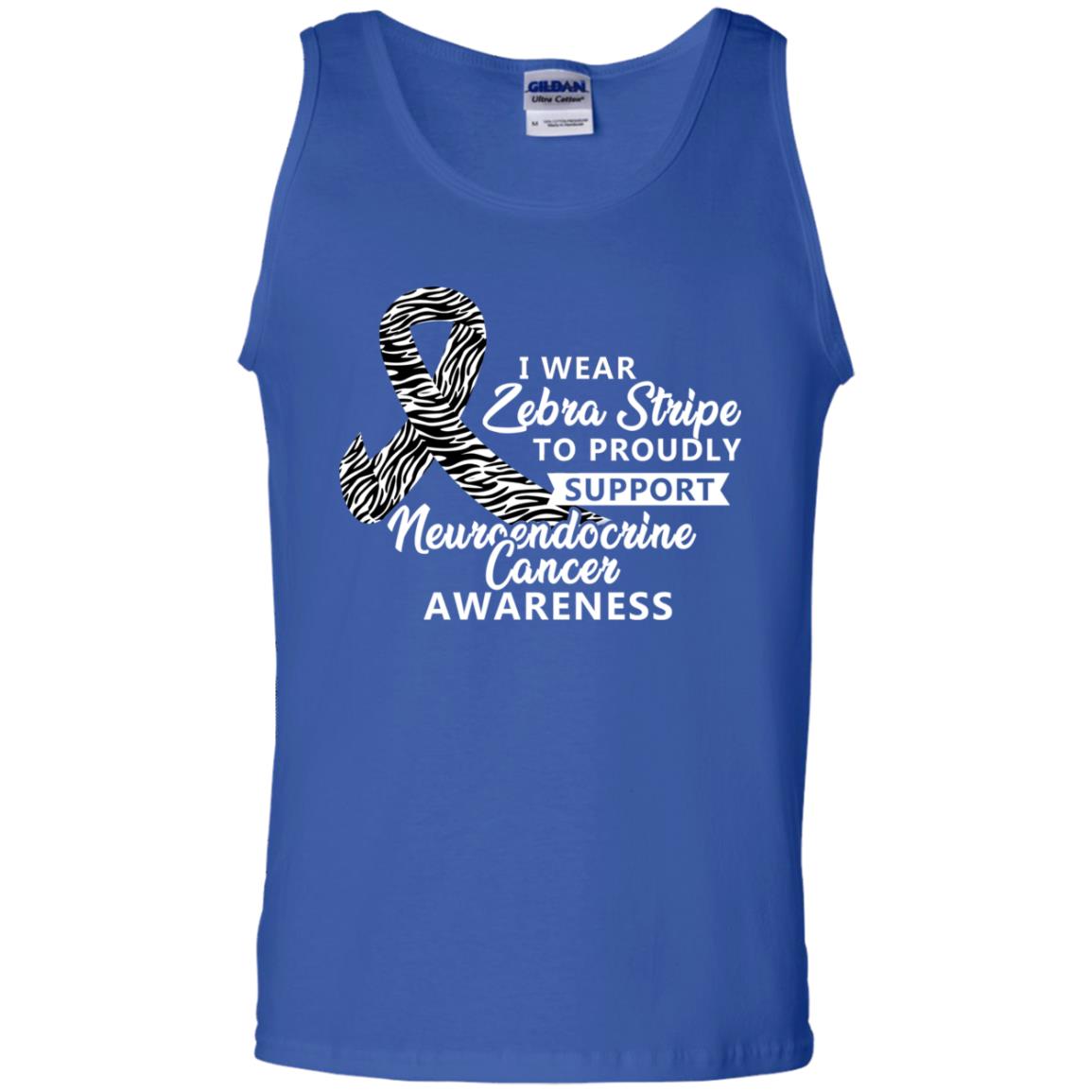 I Wear Zebra Stripe To Proudly Support Neuroendocrine Cancer Awareness Shirt Royal