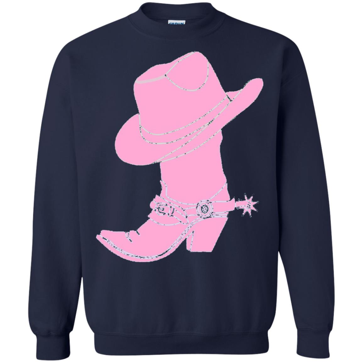 Cowgirl Boots Western Wear T-shirt Navy