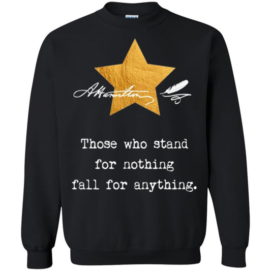 Alexander Hamilton T-shirt Those Who Stand For Nothing Black