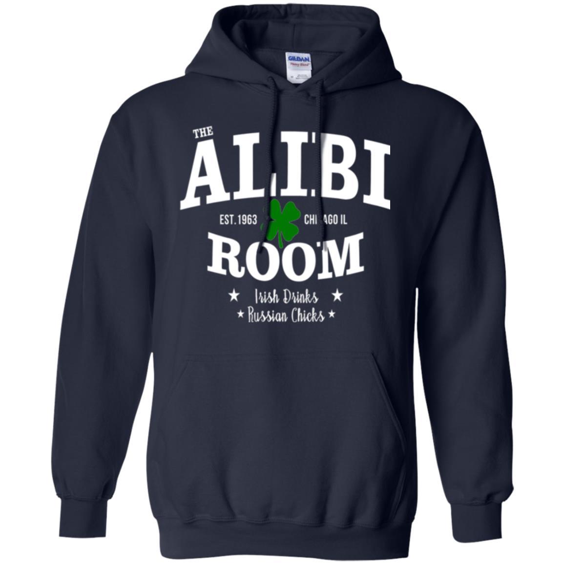 Wine Lovers T-shirt The Alibi Room Est.1963 Chicagoil Irish Drinks Russian Chick Navy
