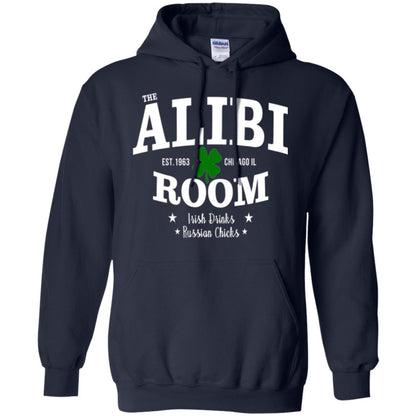 Wine Lovers T-shirt The Alibi Room Est.1963 Chicagoil Irish Drinks Russian Chick Navy
